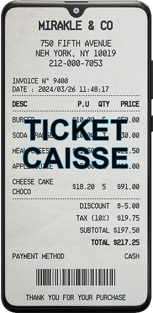 ticket de caisse recu modifiable prankshit invoice